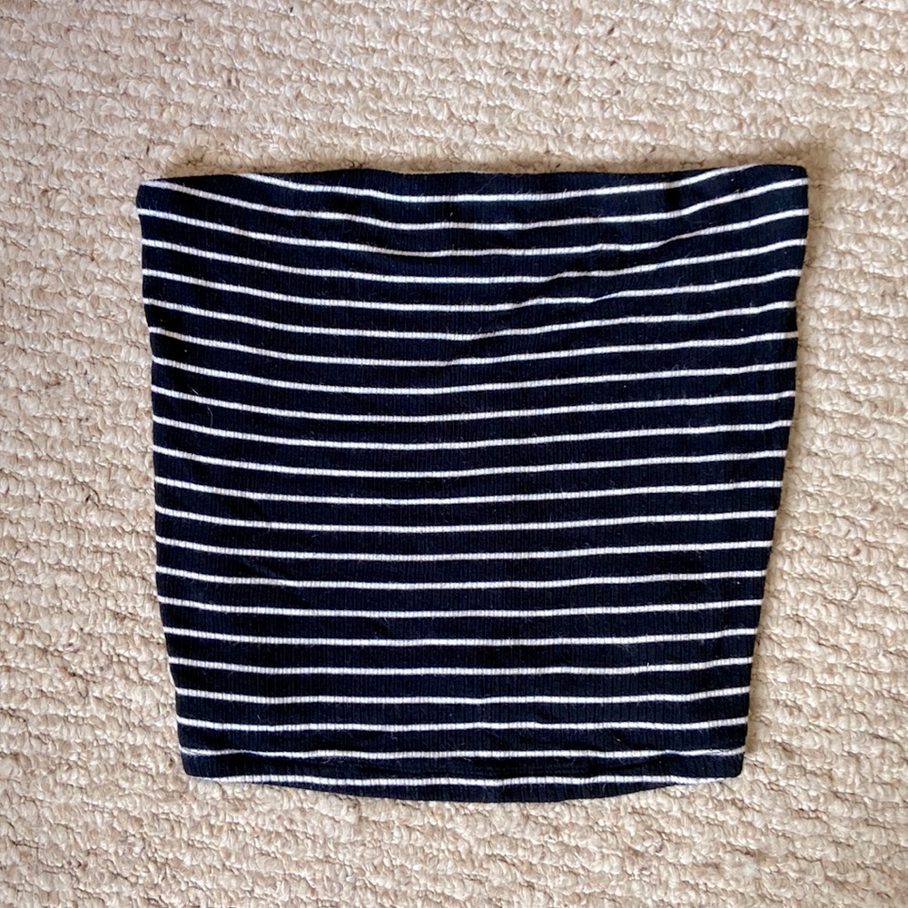B&W Striped Tube Top